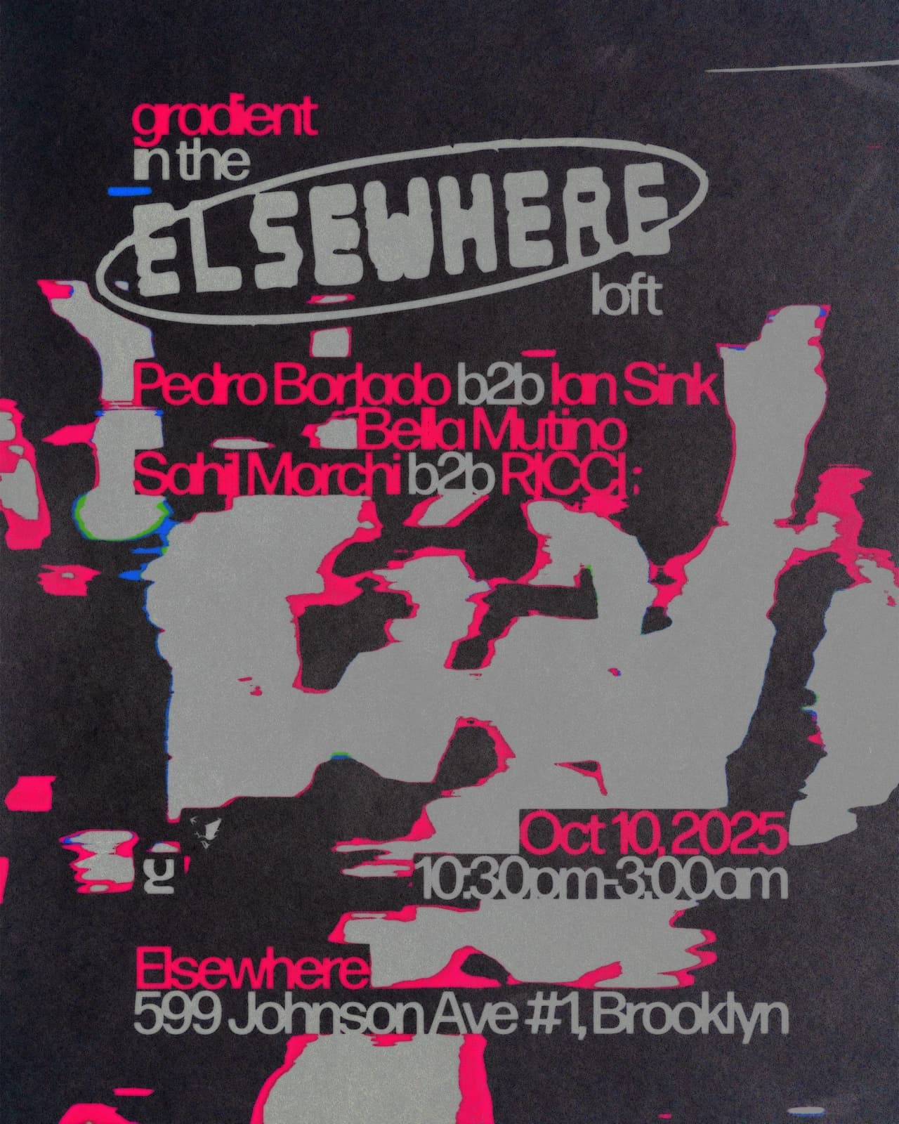 Gradient in the Elsewhere Loft flyer